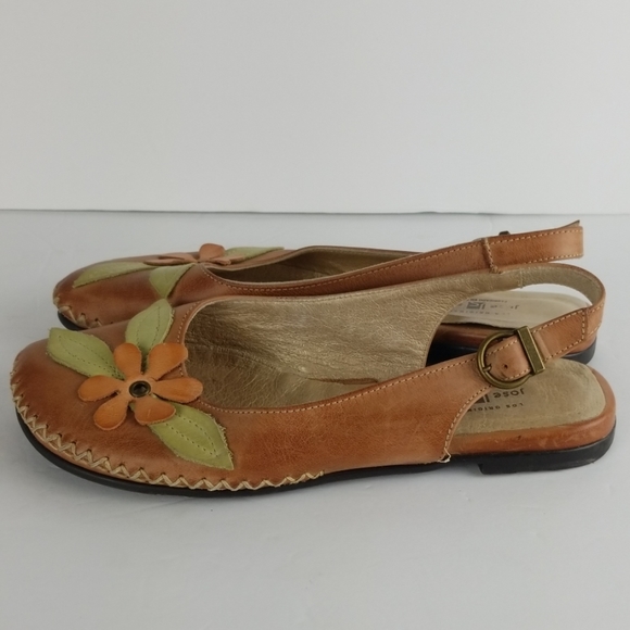 Jose saenz flats slingback leather size 37 - Picture 3 of 6